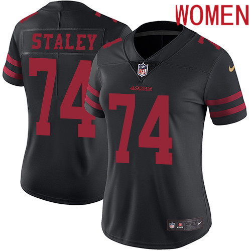 2019 Women San Francisco 49ers 74 Staley black Nike Vapor Untouchable Limited NFL Jersey